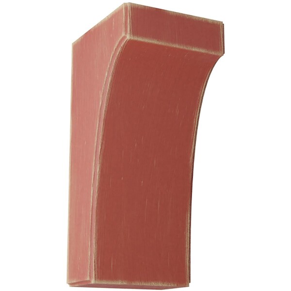 Ekena Millwork 5 1/4"W x 6"D x 12"H Clarksville Wood Vintage Decor Bracket, Salvage Red BKTWD05X06X12CVRD - main